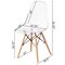 Fabulaxe Dining Chair w/Wooden Dowel Eiffel Legs, DSW Transparent Plastic Shell Accent Chair, Clear, 4PK QI004627.CL.4 - alternate 6